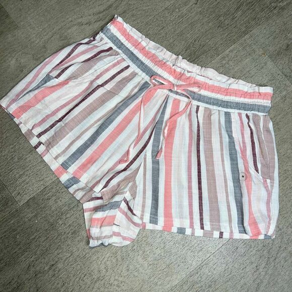 Aeropostal, Lightweight Striped Shorts Elastic Waist Drawstring, Medium - Picture 9 of 10
